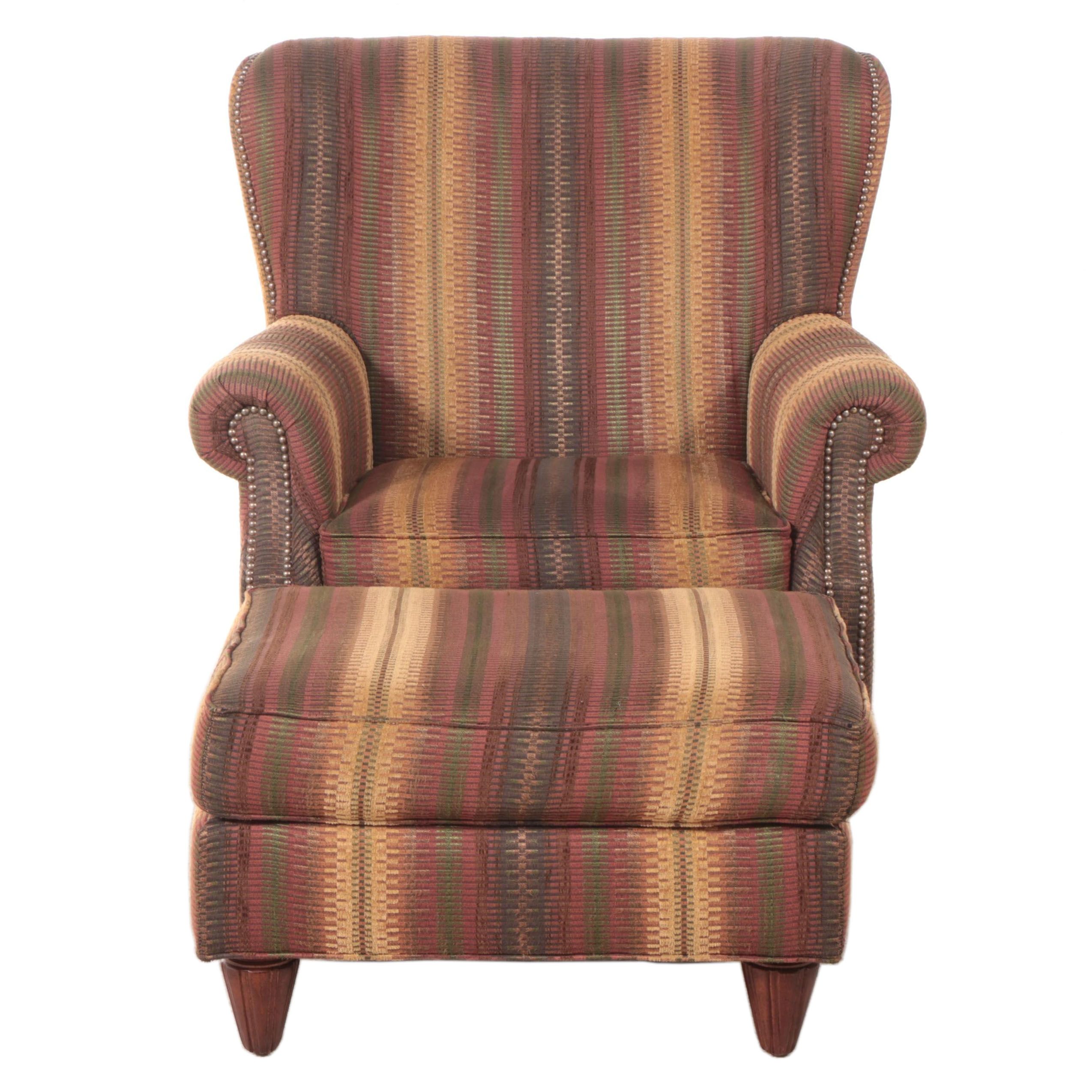 Fairfield Chair Company CustomUpholstered Wingback Armchair and