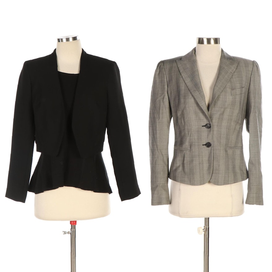 Les Copains and Topshop Suiting Jackets with Eileen Fisher Knit Top