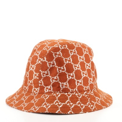 Gucci Bucket Hat in GG Lamé Textile, New with Tag