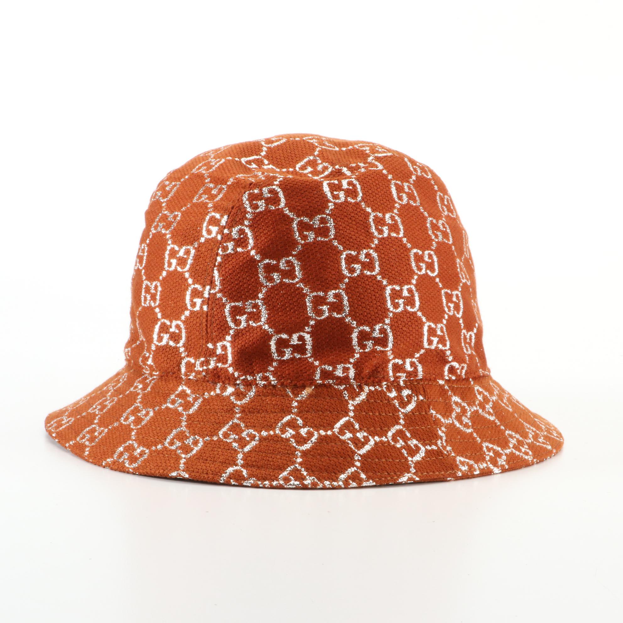 Gucci Bucket Hat in GG Lamé Textile, New with Tag EBTH