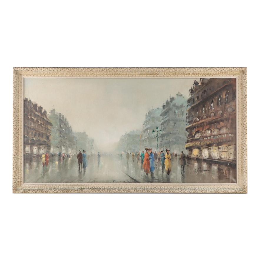 Oil Painting of City Scene