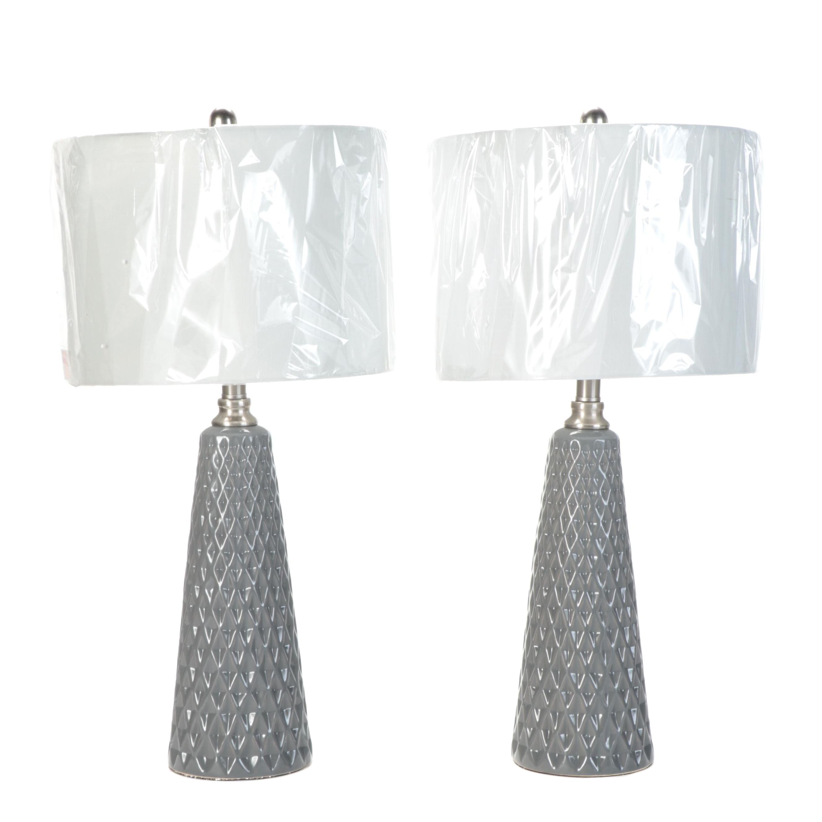 Décor Therapy "Jameson" Textured Ceramic Table Lamps EBTH
