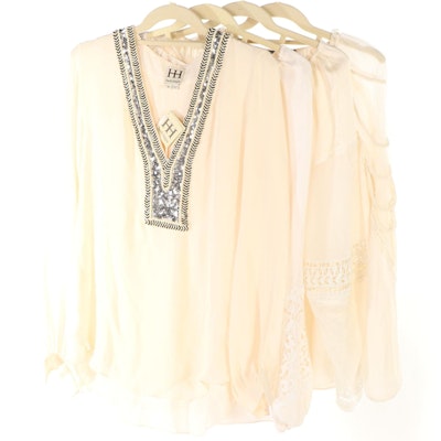 Elie Tahari and Haute Hippie Beaded and Embellished Blouses, New with Tags
