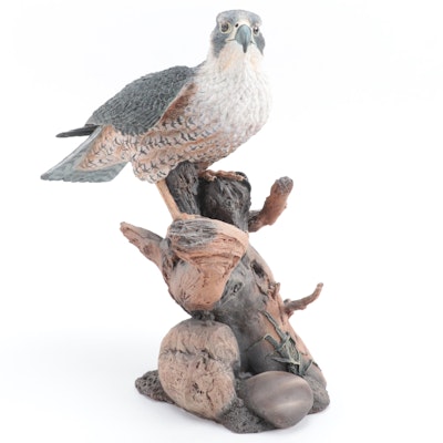 Second Nature Design Resin Figure of a Peregrine Falcon