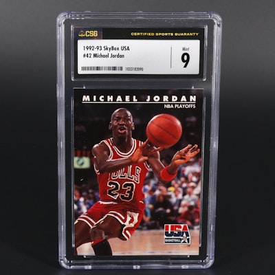 1992-93 SkyBox USA Michael Jordan CSG 9 #42 Chicago Bulls