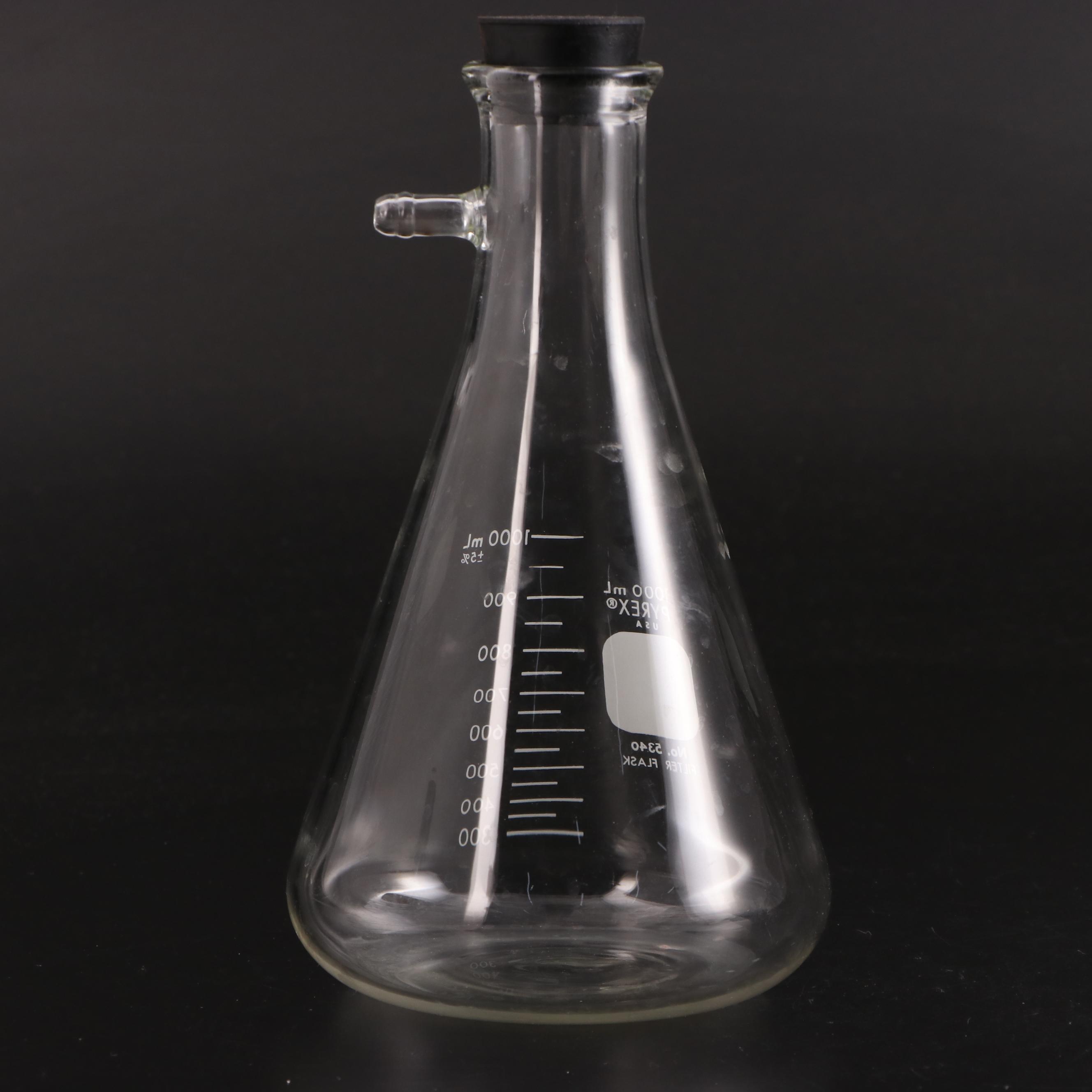Pyrex and Kimax Laboratory Glass Filter Flasks with Rubber Tube EBTH