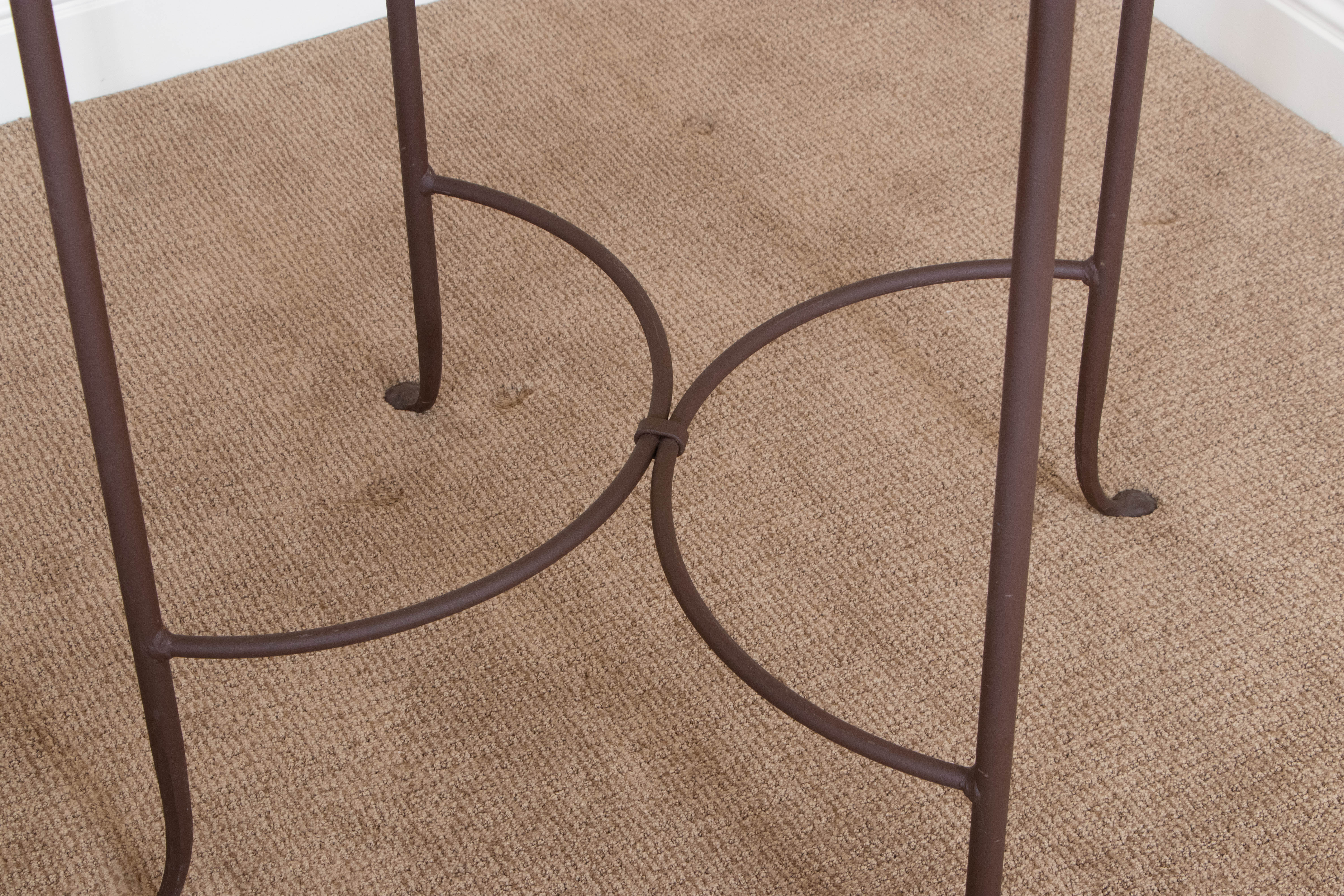 Charleston Iron and Wood HighTop Table with Swivel Stools EBTH