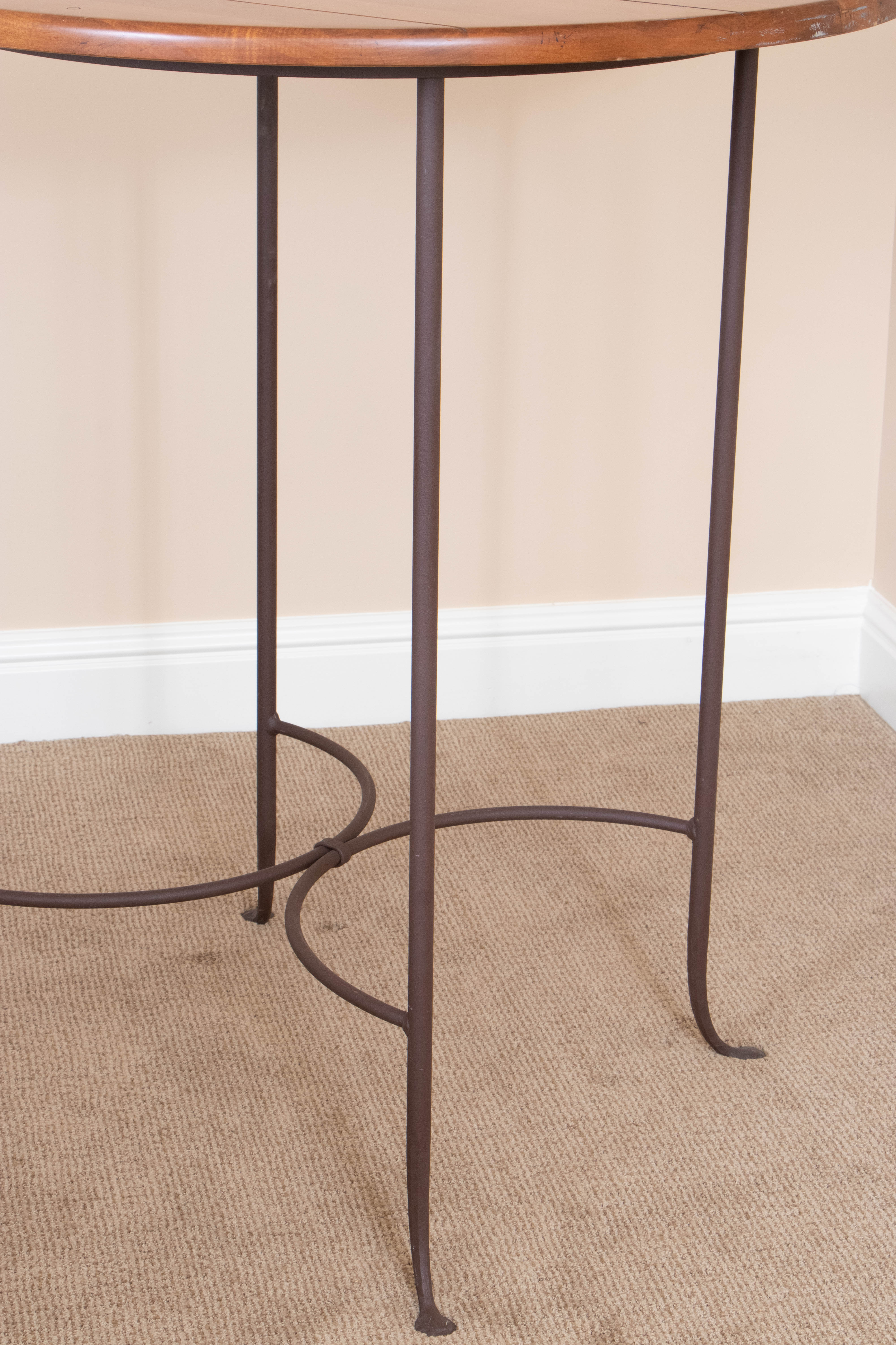 Charleston Iron and Wood HighTop Table with Swivel Stools EBTH