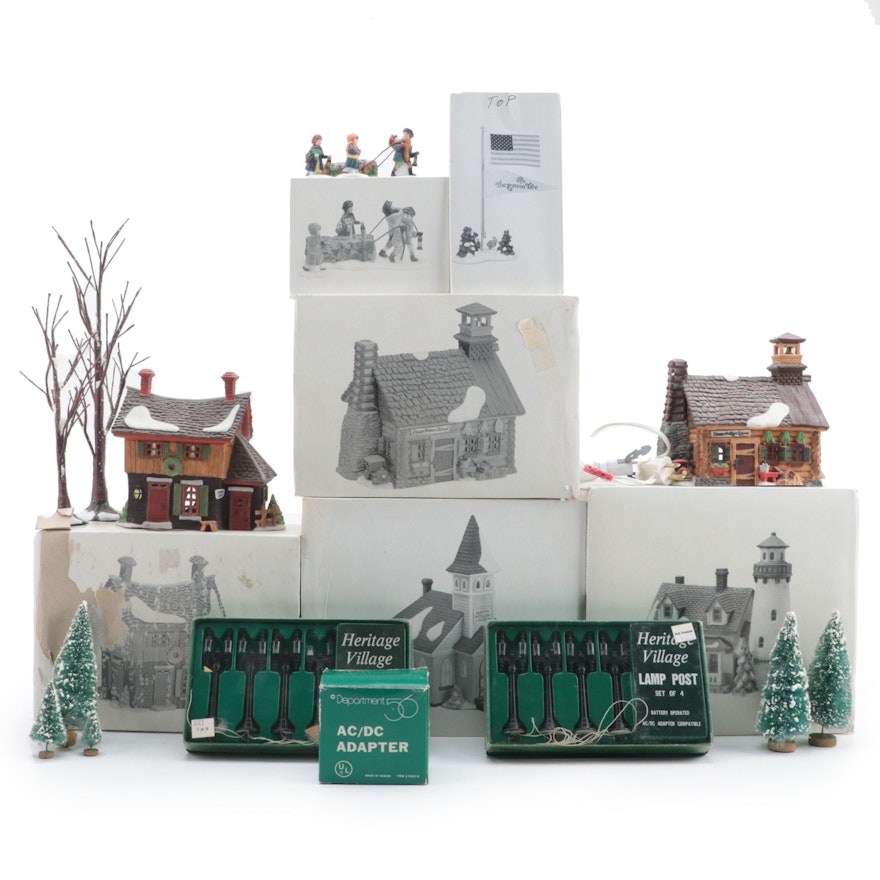 Department 56 Porcelain New England Series Buildings and Other Accessories