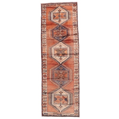 4'5 x 13'2 Hand-Knotted Persian Qashqai Long Rug