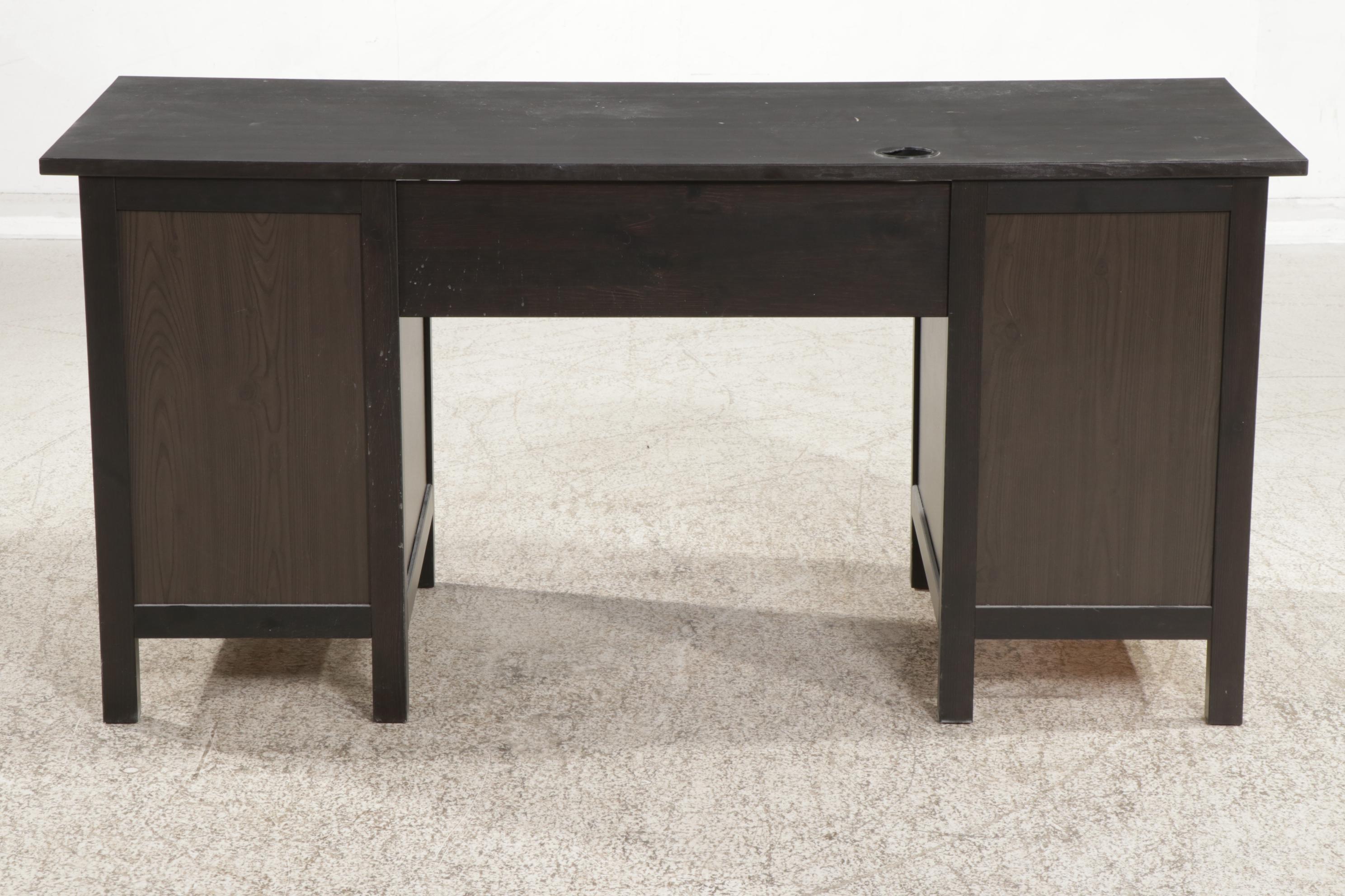 Contemporary Ebonized Wood Office Desk EBTH