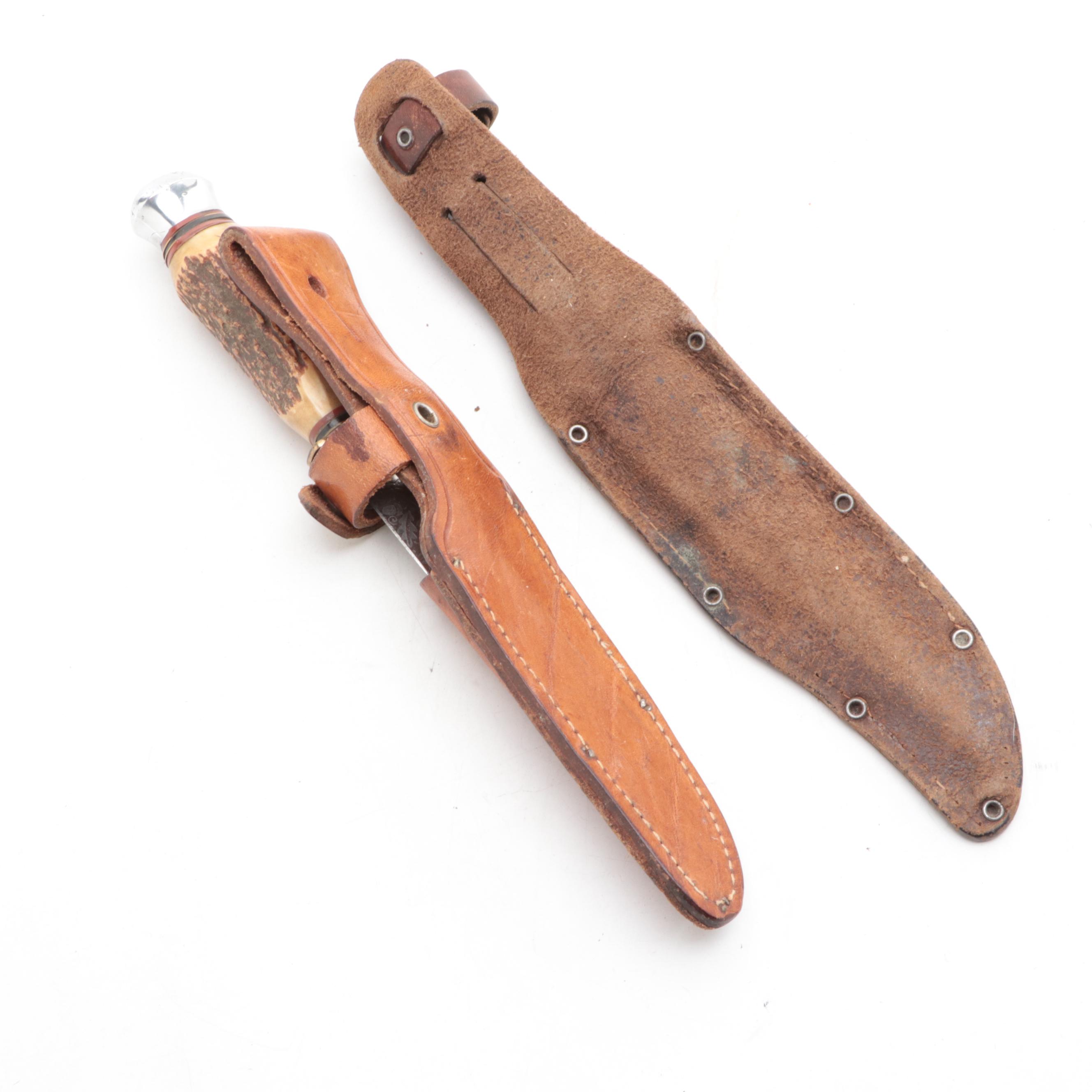 Schmidt & Ziegler with Other German Fixed Blade Knives with Scabbards