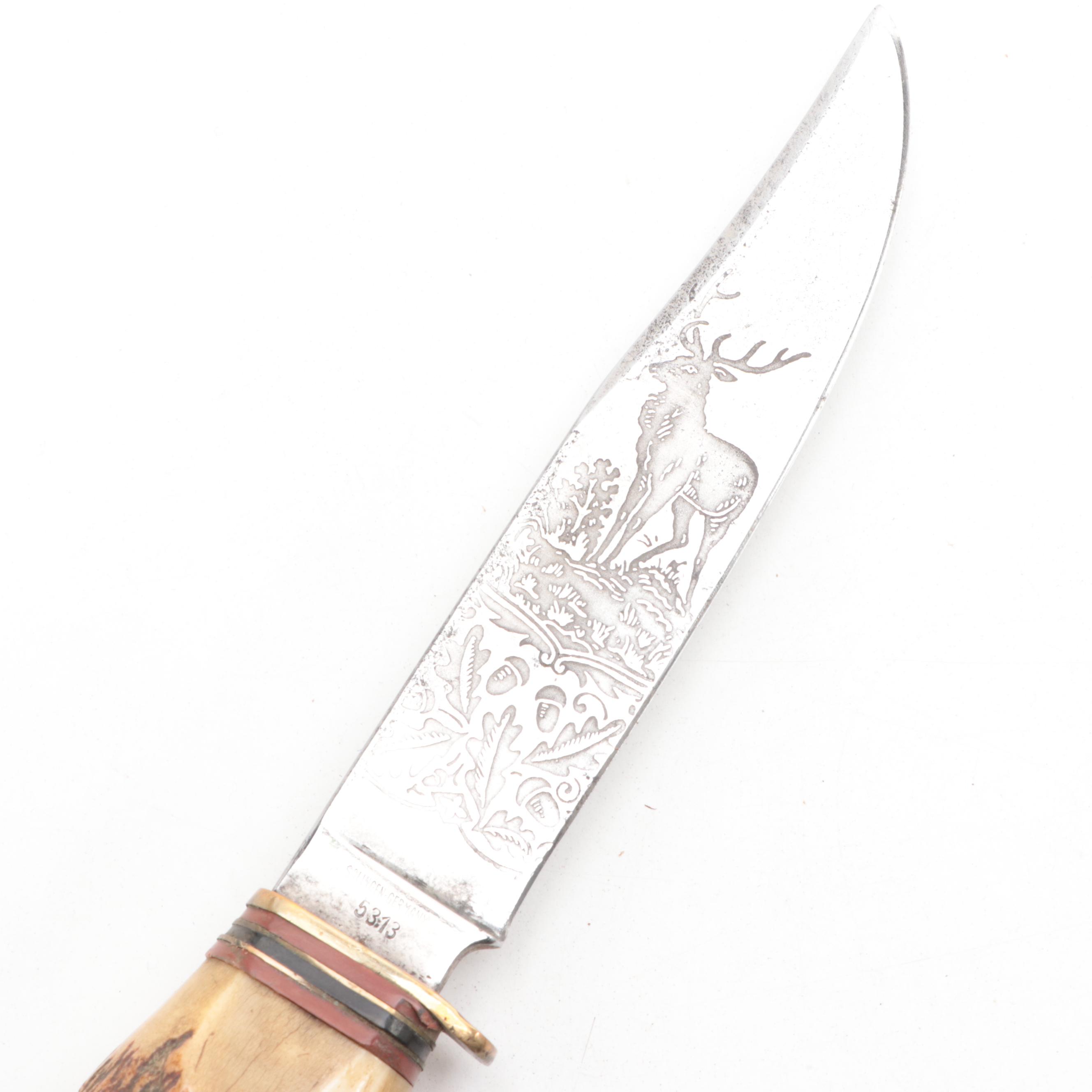 Schmidt & Ziegler with Other German Fixed Blade Knives with Scabbards