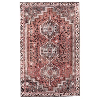 5'8 x 9' Hand-Knotted Persian Shiraz Area Rug