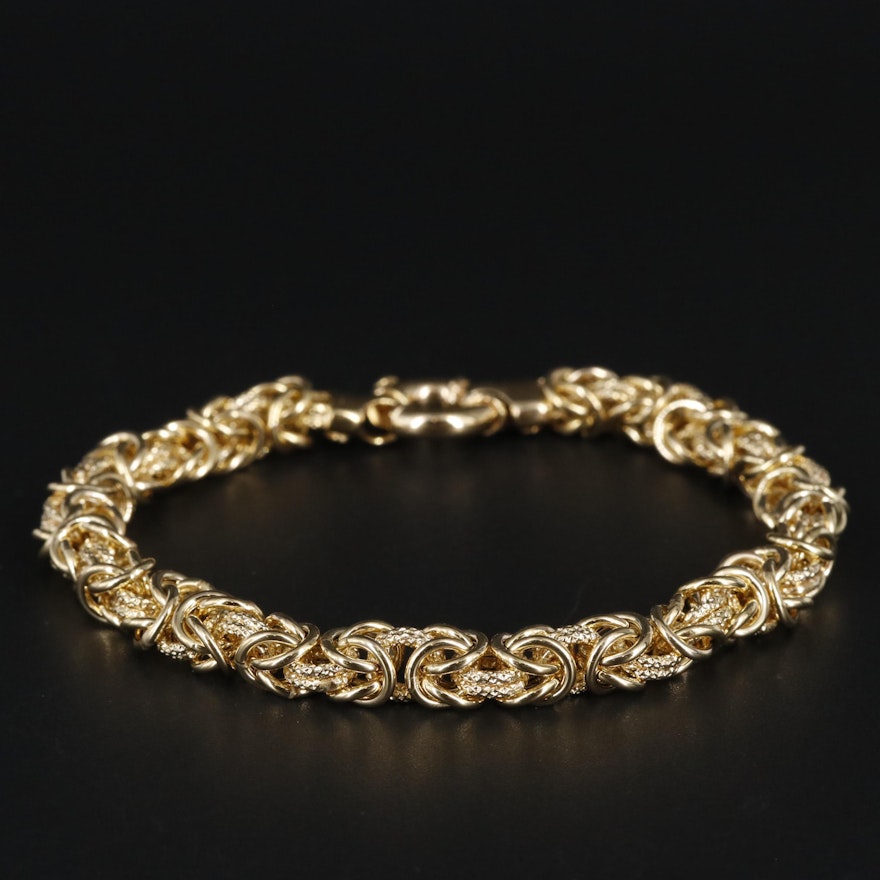 14K Woven Chain Bracelet