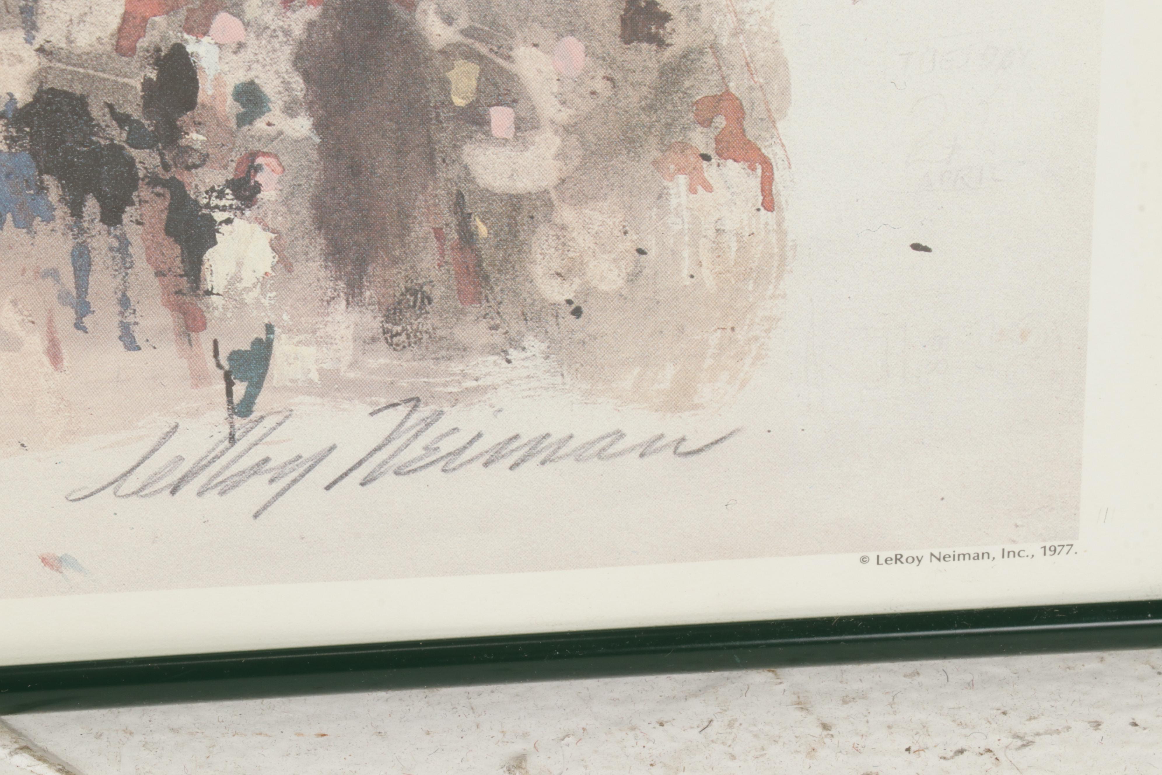 Offset Lithograph After LeRoy Neiman "New York Stock Exchange," Circa