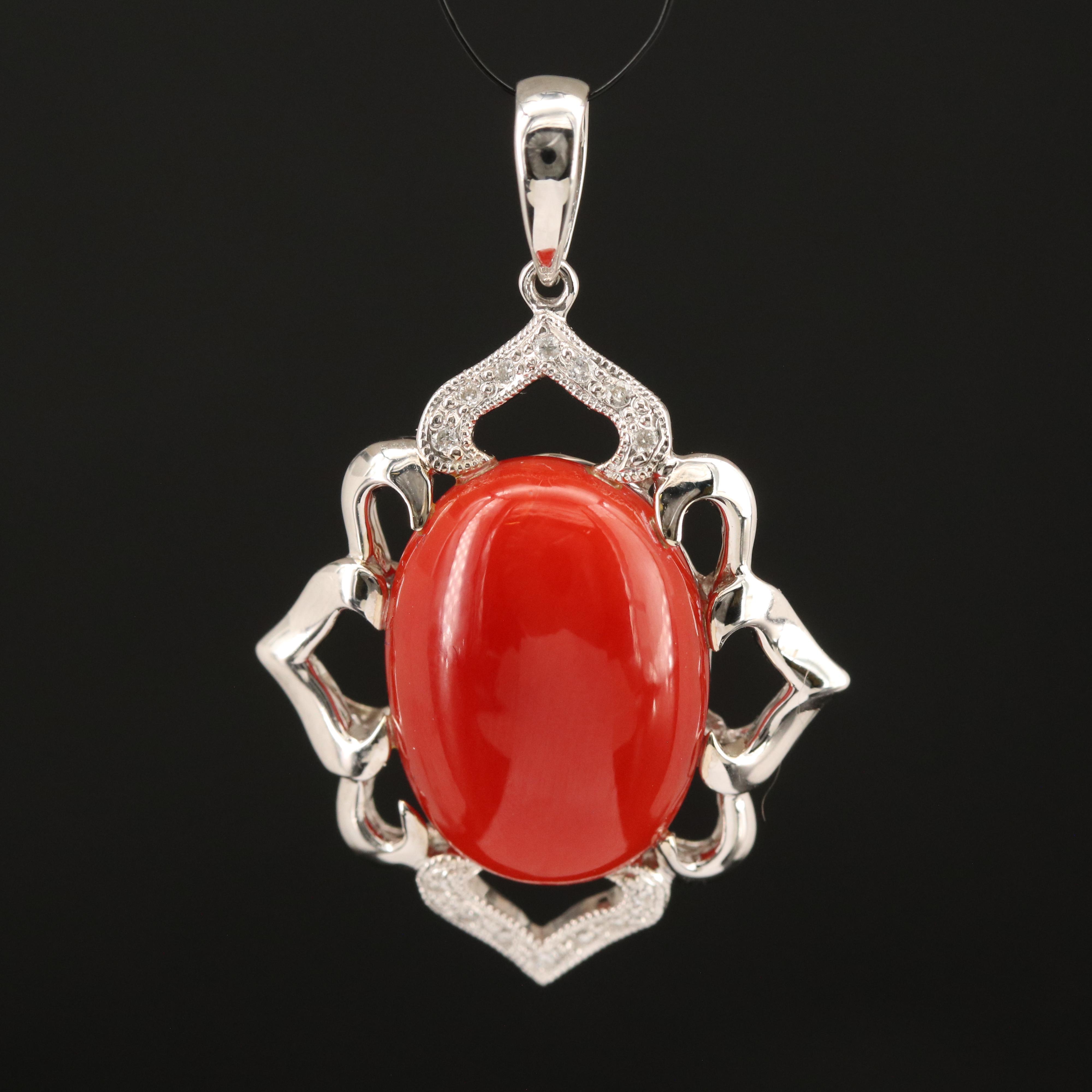 18k-10-53-ct-coral-and-diamond-pendant-ebth