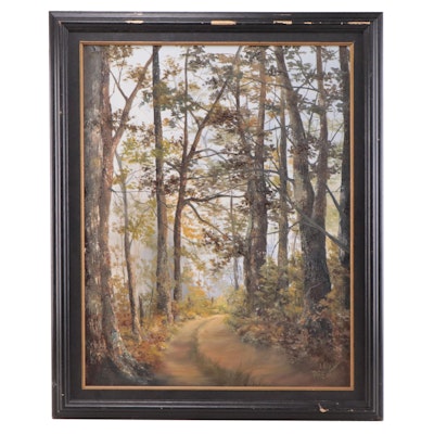 Lady Prevatt Wooded Landscape Oil Painting