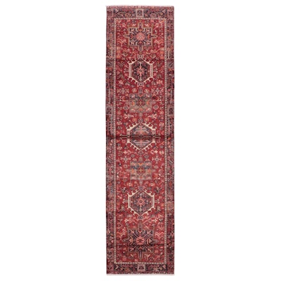 2'10 x 11'3 Hand-Knotted Persian Karaja Carpet Runner