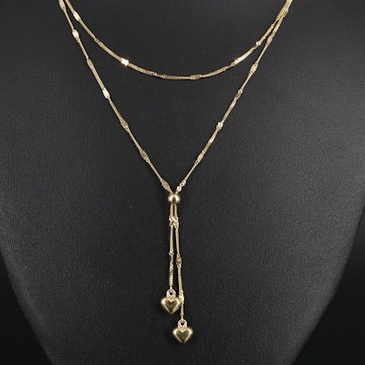 14K Layered Serpentine Chain Necklace