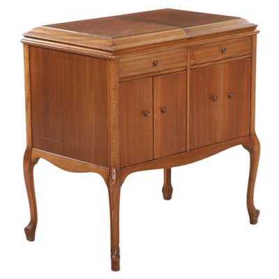 French Style Walnut Cabinet from Victor Record Player, Early 20th Century