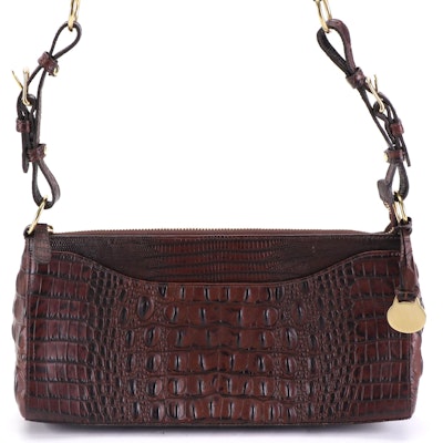Brahmin Shoulder Bag in Croc-Embossed Leather