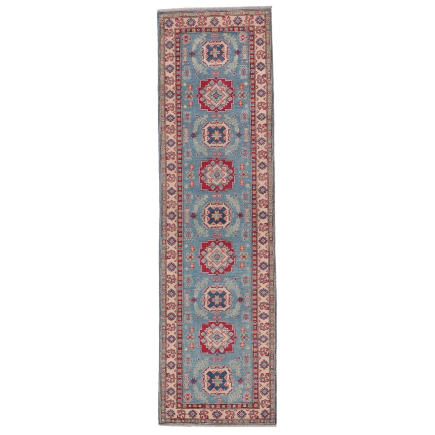 2'9 x 9'7 Hand-Knotted Pakistani Kazak Style Carpet Runner