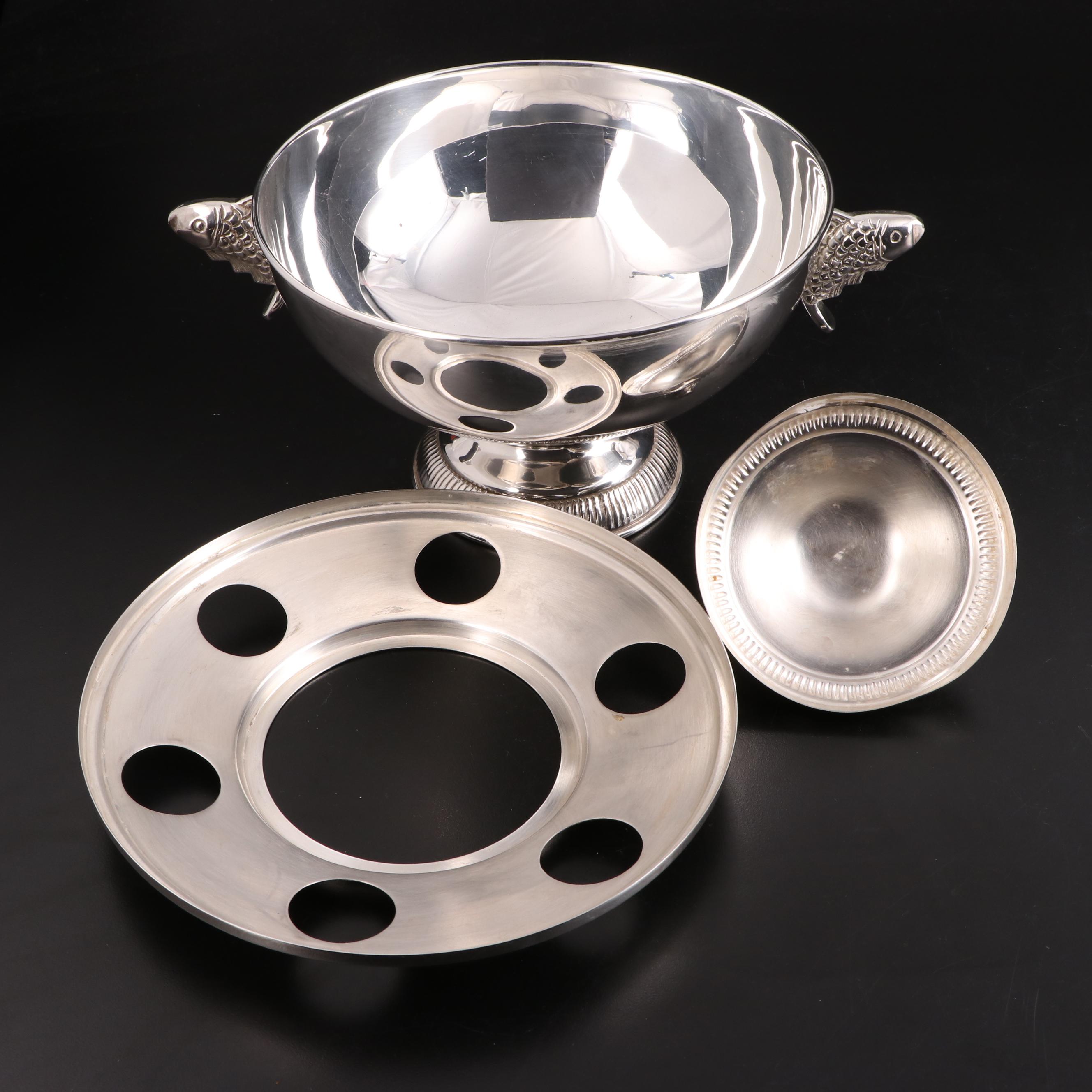 Silver Plate Fish Handled Caviar and Vodka Servers | EBTH