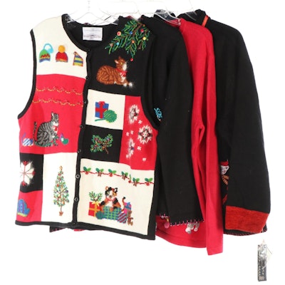 Marisa Christina, Arriviste, Merry & Bright, and Life Style Christmas Sweaters
