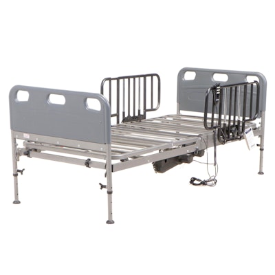Drive Medical Twin Bed with Half-Rail and Remote