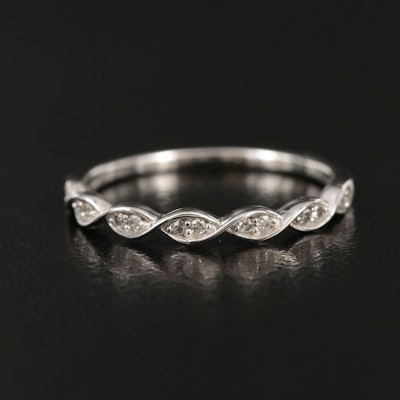10K 0.10 CTW Diamond Braided Ring