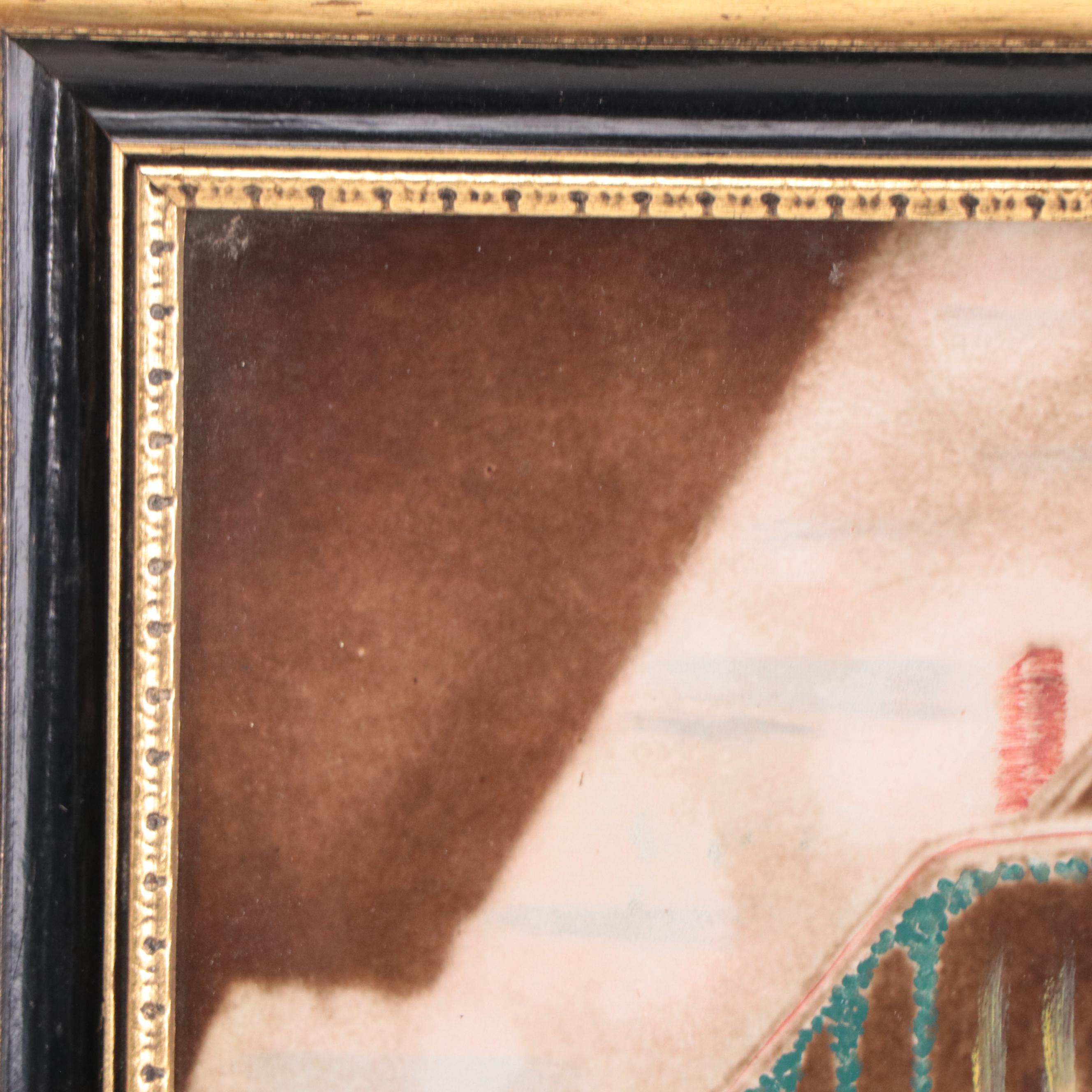 New Orleans Hand Painted Silver Gelatin Print "Lace Galleries," Mid Century EBTH