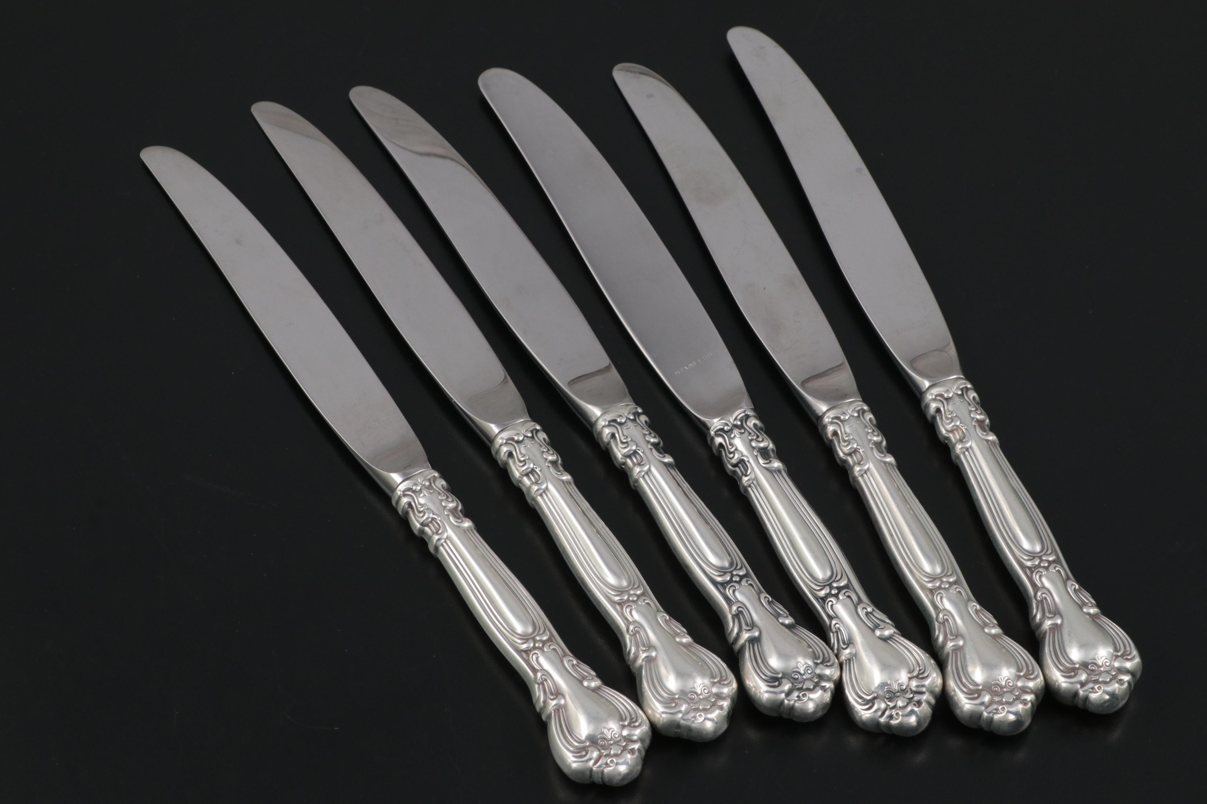 Gorham "Chantilly" Sterling Handled Dinner Knives EBTH