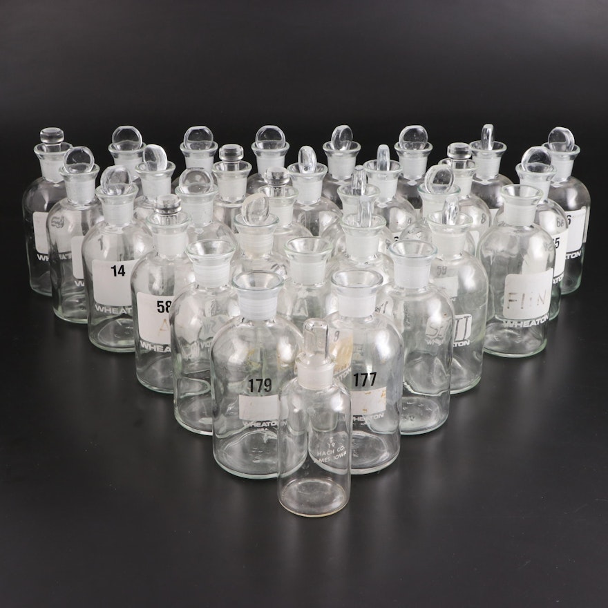 Wheaton Glass Laboratory Bottles with Ground Glass Stoppers