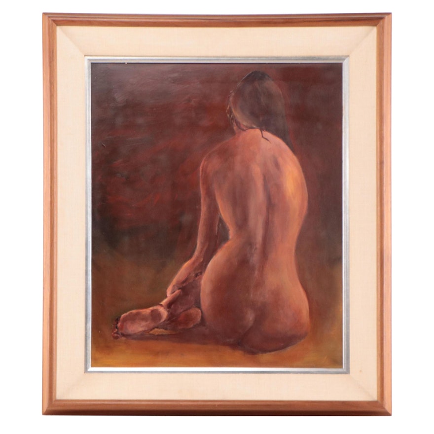 James Conroy Oil Painting of Sitting Nude