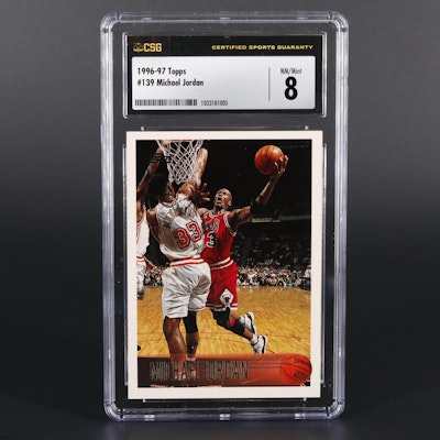 1996 Topps Michael Jordan #139 Graded CSG 8 NM/Mint Basketball Card