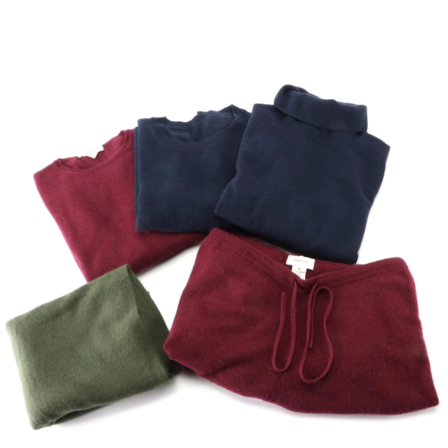 Neiman Marcus and Pure Collection Cashmere Pants, Poncho, and Sweaters