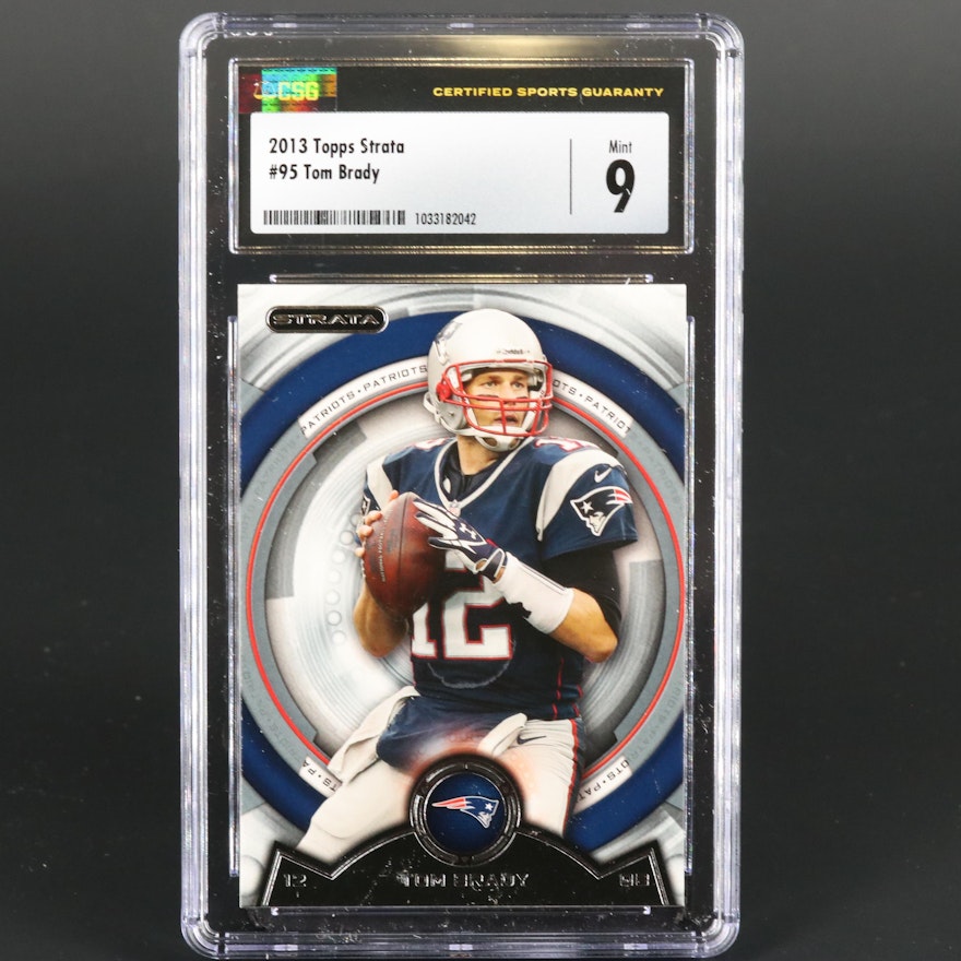 2013 Topps Strata Tom Brady CSG 9 #95 New England Patriots