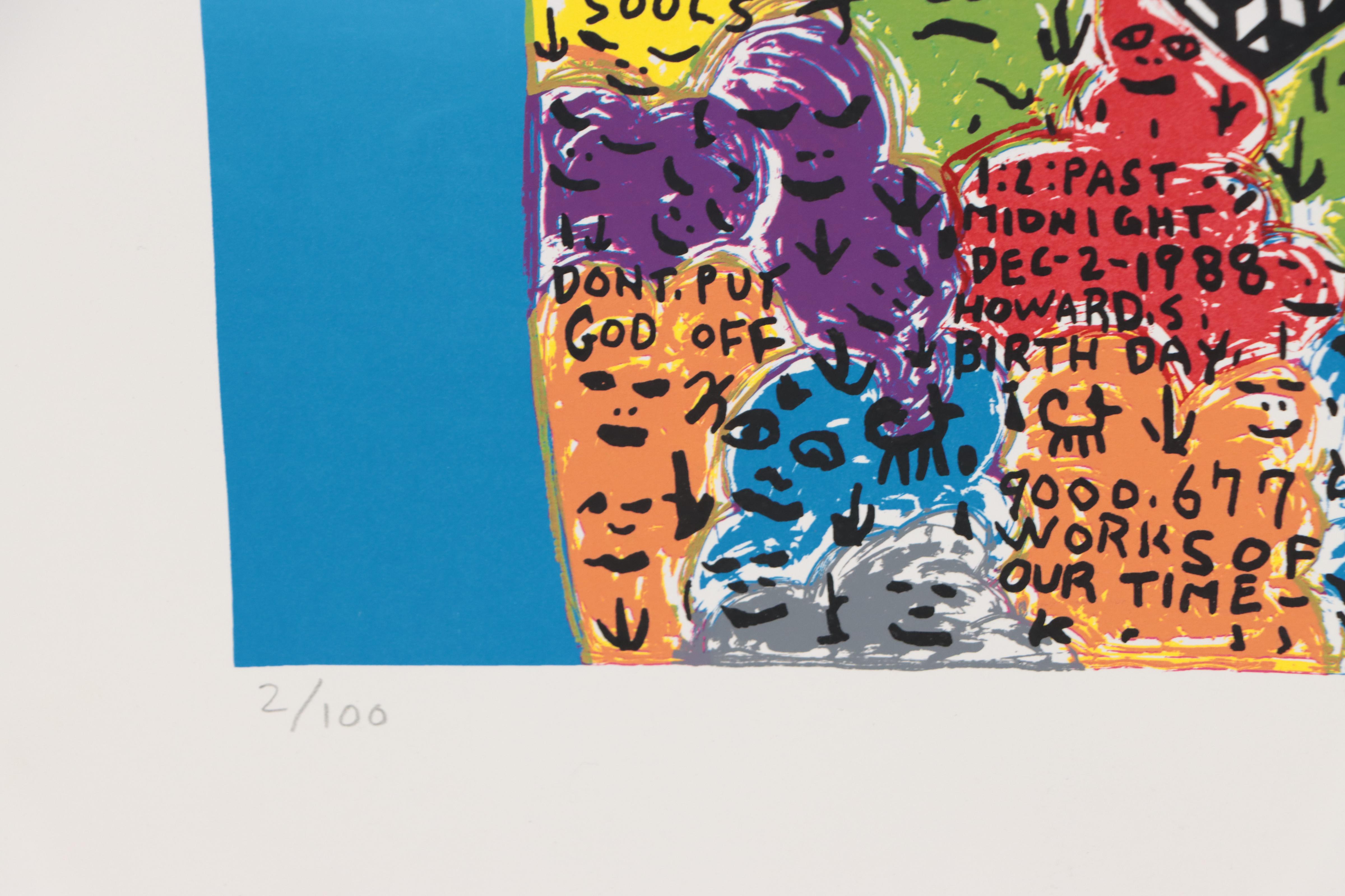 Howard Finster Folk Art Serigraph "Young Circa 1988 EBTH