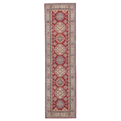 2'7 x 9'9 Hand-Knotted Pakistani Kazak Carpet Runner