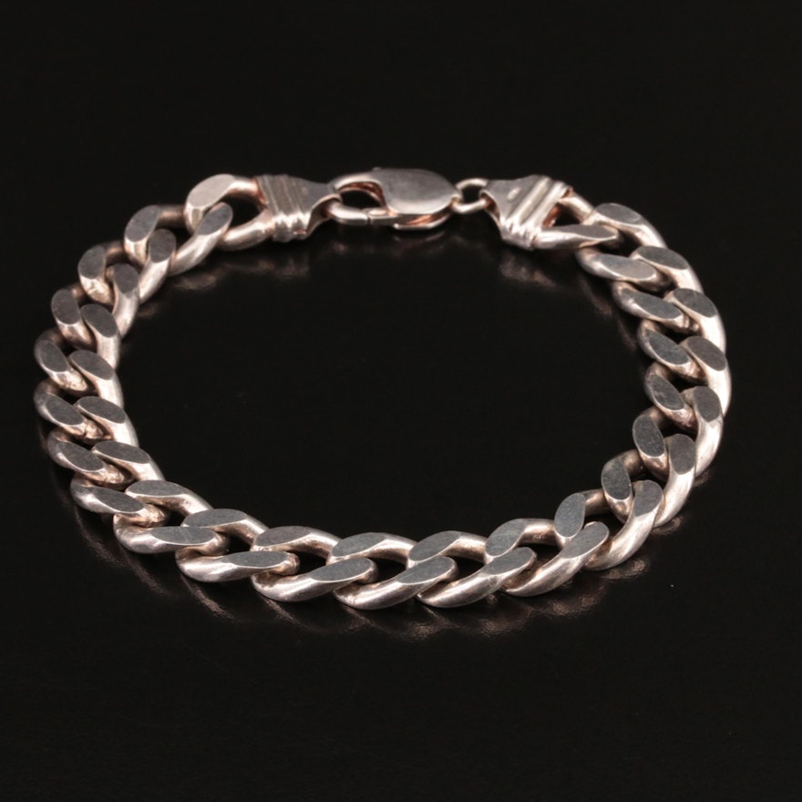 Italian Sterling Curb Link Bracelet