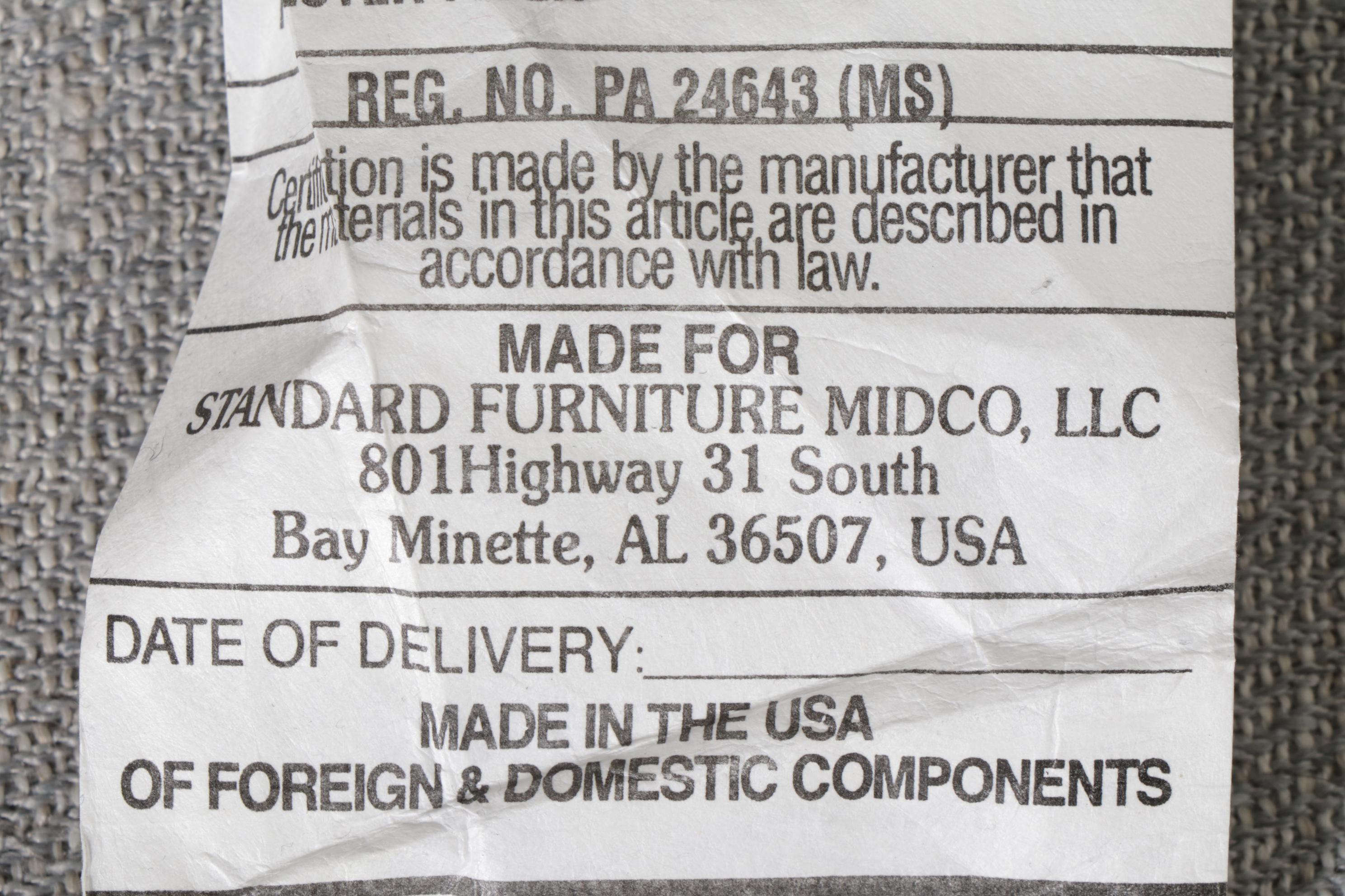 Standard Furniture Midco Modernist Style TwoSeat Sofa EBTH