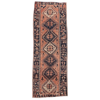 3'9 x 10'7 Hand-Knotted Persian Lurs Long Rug