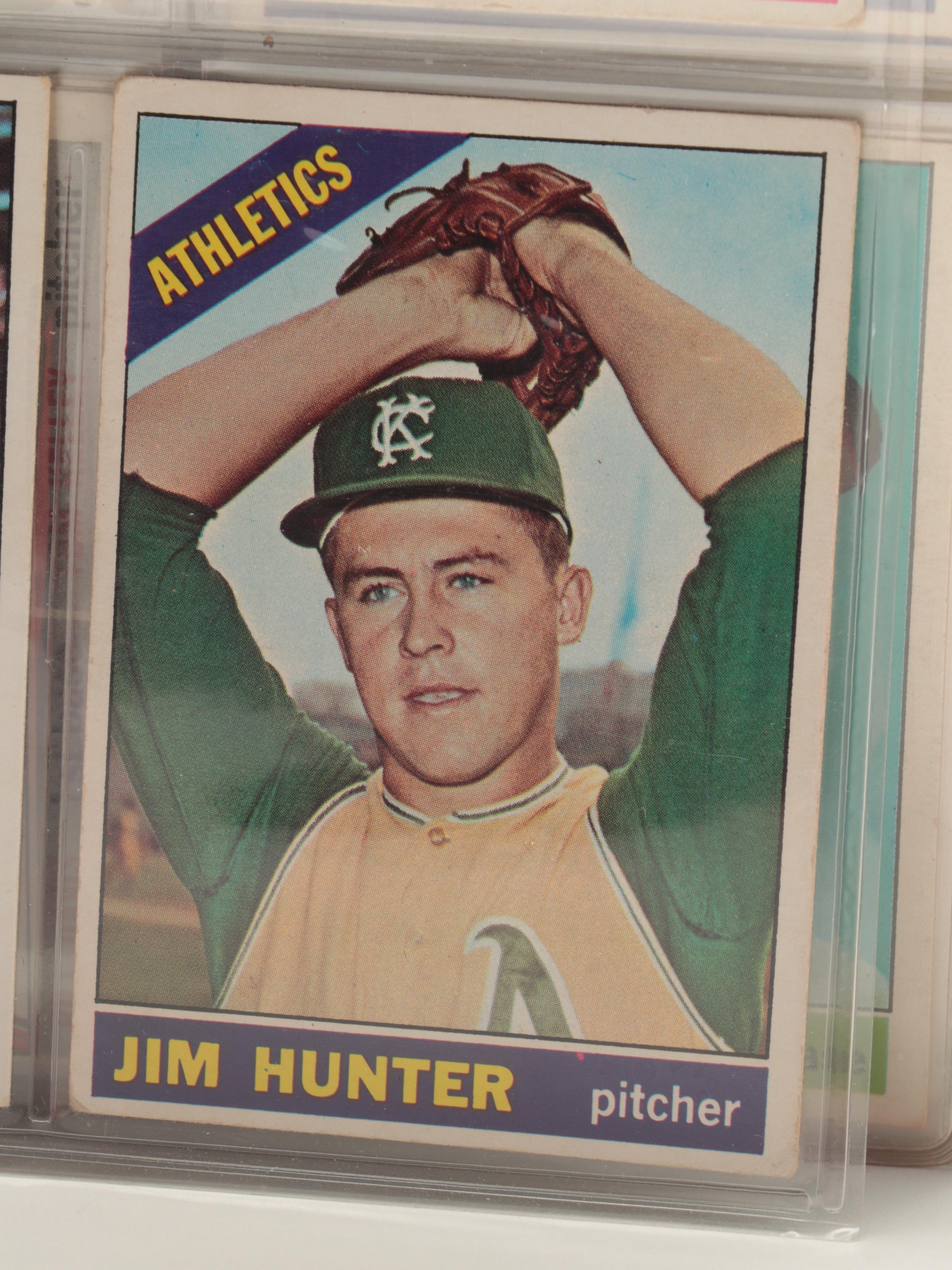 1966 Topps Baseball Cards Including 1410 and High Numbers, Mantle