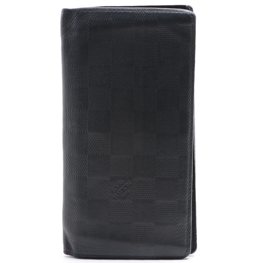 Louis Vuitton Brazza Wallet in Onyx Damier Infini Leather