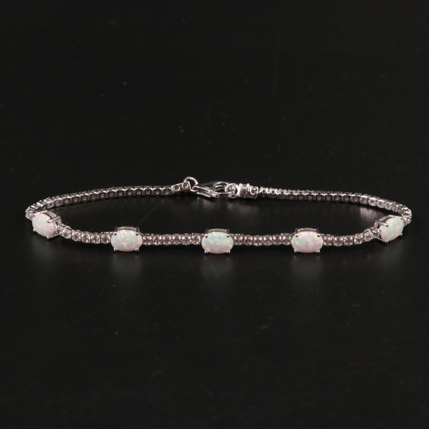Bracelet with Opal and Topaz Gemstones