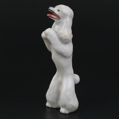 Herend Hand Painted Poodle Figurine, Late 20th Century