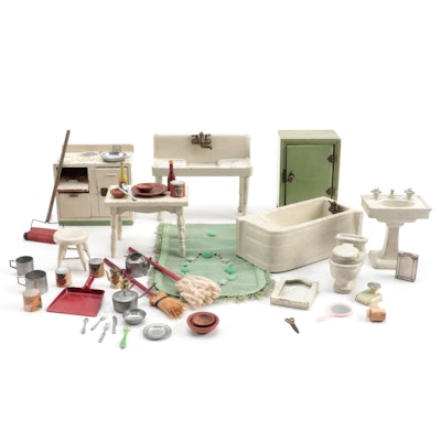 Doll House Furniture and Accessories, Mid to Late 20th Century
