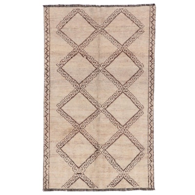 3'11 x 6'6 Hand-Knotted Moroccan Berber Beni Ourain Area Rug