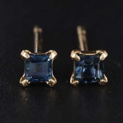 18K Sapphire Stud Earrings